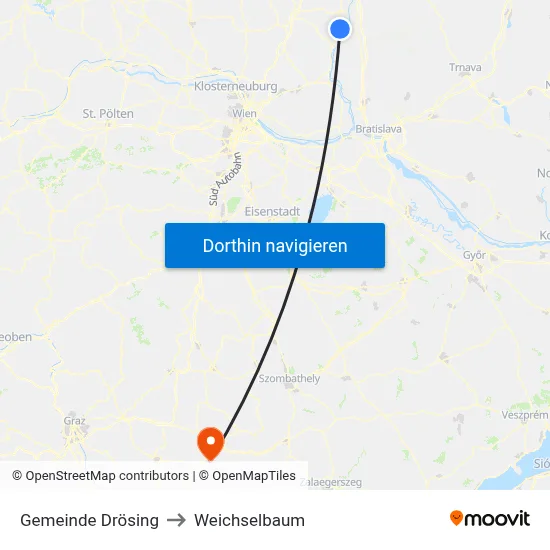 Gemeinde Drösing to Weichselbaum map