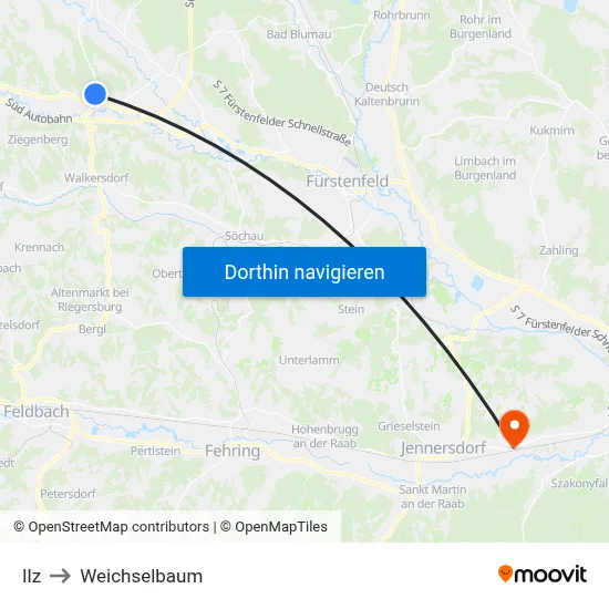 Ilz to Weichselbaum map