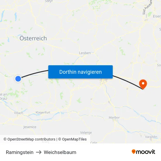 Ramingstein to Weichselbaum map