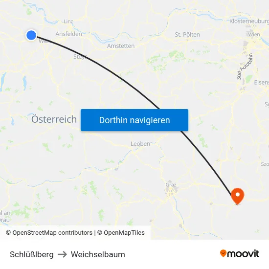 Schlüßlberg to Weichselbaum map