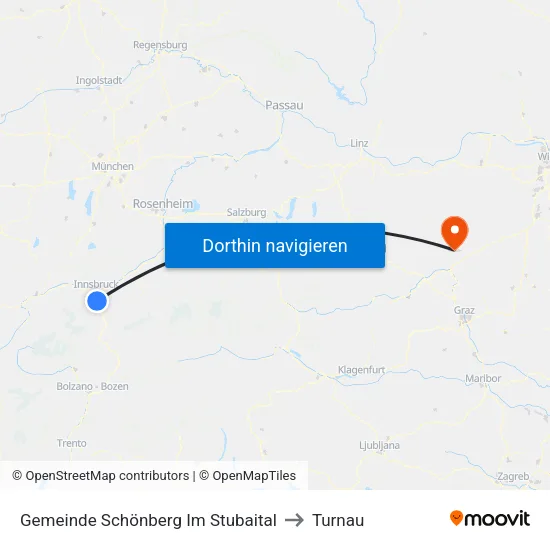 Gemeinde Schönberg Im Stubaital to Turnau map