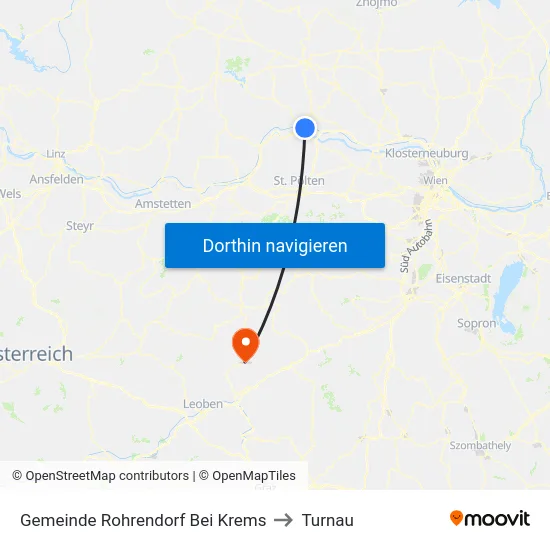 Gemeinde Rohrendorf Bei Krems to Turnau map