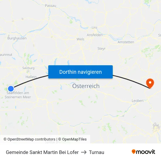Gemeinde Sankt Martin Bei Lofer to Turnau map