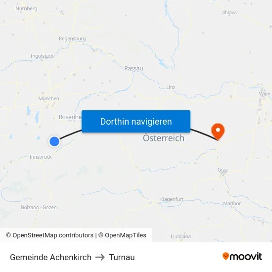 Gemeinde Achenkirch to Turnau map