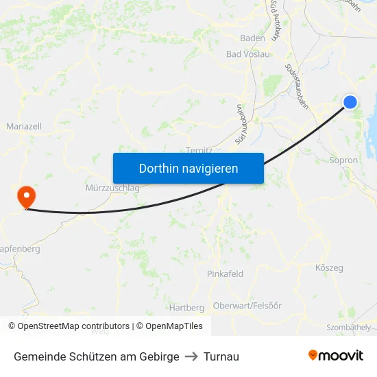 Gemeinde Schützen am Gebirge to Turnau map