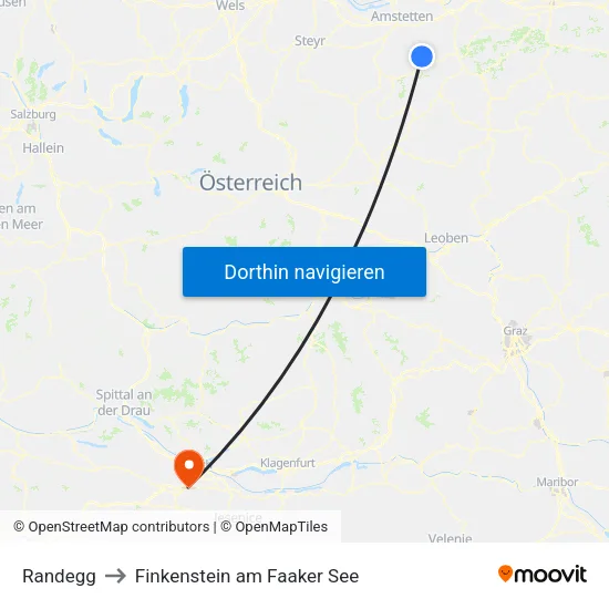 Randegg to Finkenstein am Faaker See map
