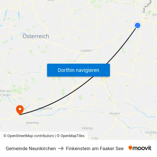 Gemeinde Neunkirchen to Finkenstein am Faaker See map