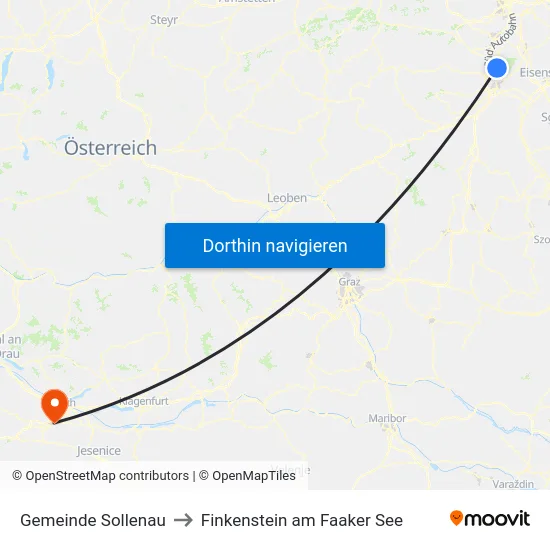 Gemeinde Sollenau to Finkenstein am Faaker See map