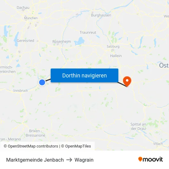 Marktgemeinde Jenbach to Wagrain map