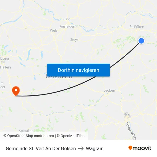 Gemeinde St. Veit An Der Gölsen to Wagrain map