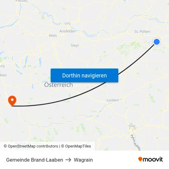 Gemeinde Brand-Laaben to Wagrain map