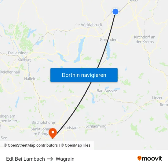 Edt Bei Lambach to Wagrain map