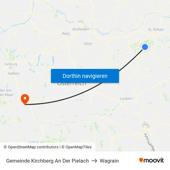Gemeinde Kirchberg An Der Pielach to Wagrain map