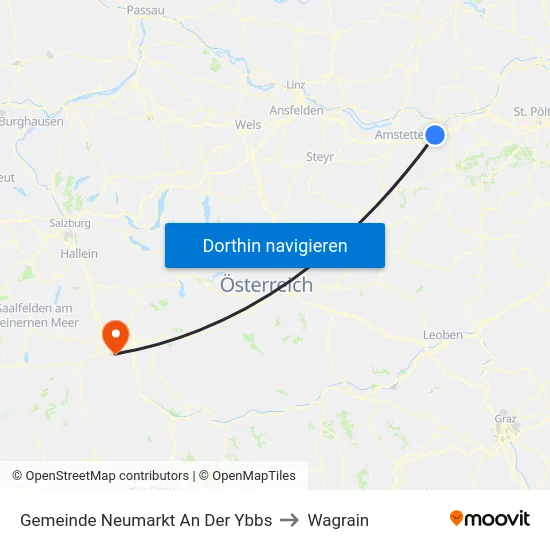 Gemeinde Neumarkt An Der Ybbs to Wagrain map