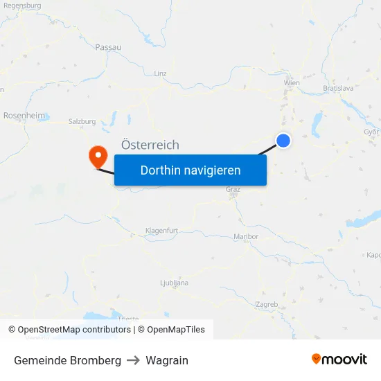 Gemeinde Bromberg to Wagrain map