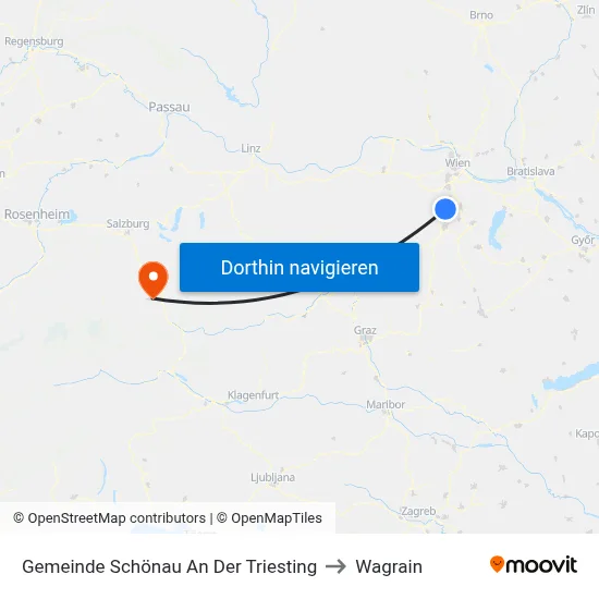 Gemeinde Schönau An Der Triesting to Wagrain map
