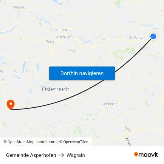 Gemeinde Asperhofen to Wagrain map
