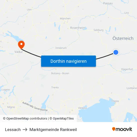 Lessach to Marktgemeinde Rankweil map