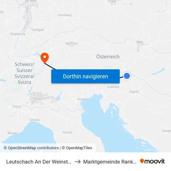 Leutschach An Der Weinstraße to Marktgemeinde Rankweil map
