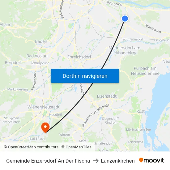 Gemeinde Enzersdorf An Der Fischa to Lanzenkirchen map