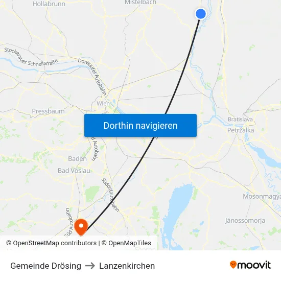 Gemeinde Drösing to Lanzenkirchen map