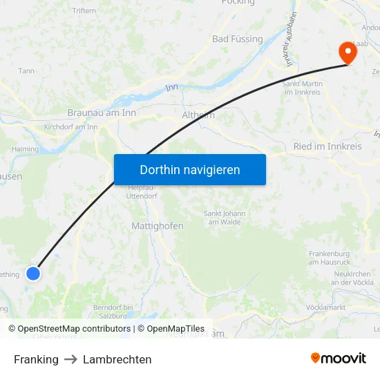 Franking to Lambrechten map