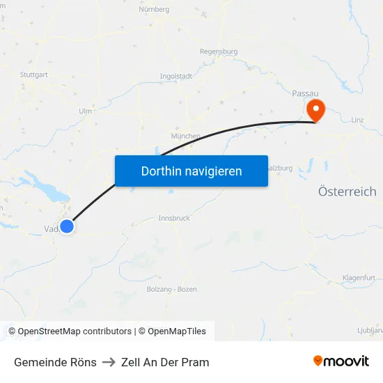 Gemeinde Röns to Zell An Der Pram map