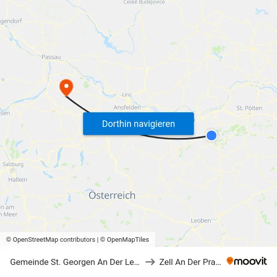 Gemeinde St. Georgen An Der Leys to Zell An Der Pram map