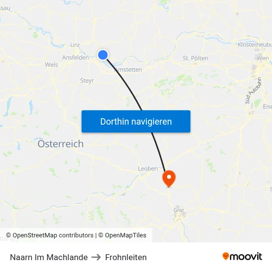 Naarn Im Machlande to Frohnleiten map