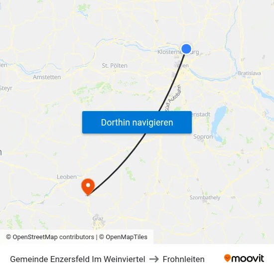Gemeinde Enzersfeld Im Weinviertel to Frohnleiten map