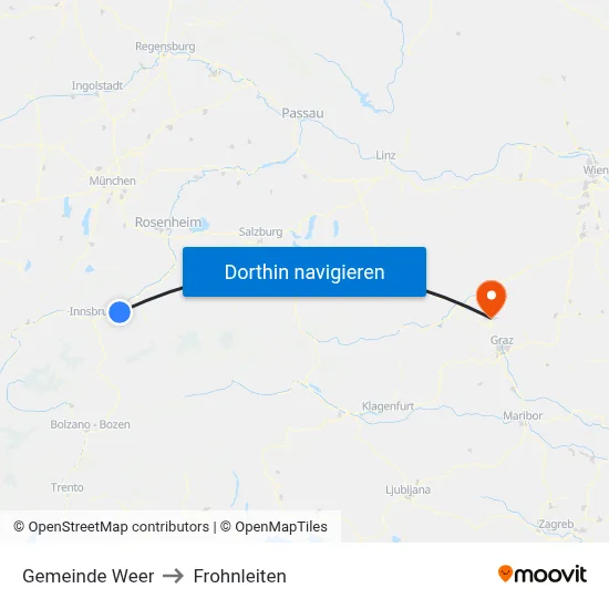 Gemeinde Weer to Frohnleiten map