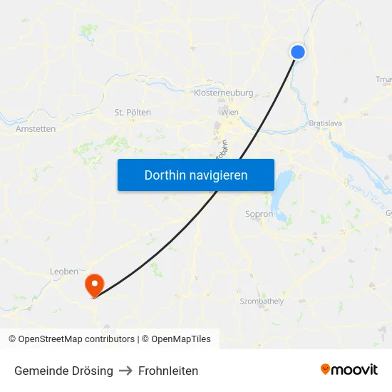 Gemeinde Drösing to Frohnleiten map