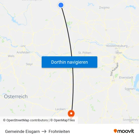Gemeinde Eisgarn to Frohnleiten map