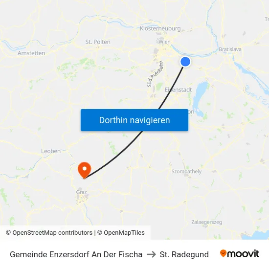 Gemeinde Enzersdorf An Der Fischa to St. Radegund map
