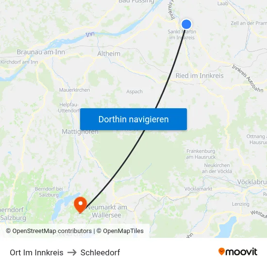 Ort Im Innkreis to Schleedorf map