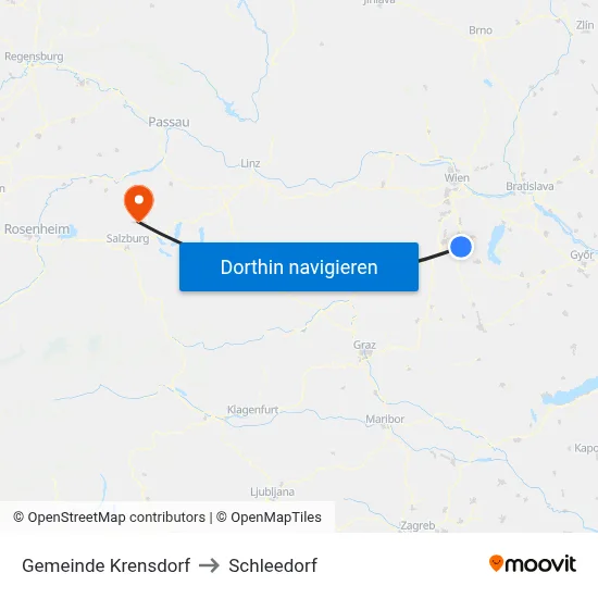 Gemeinde Krensdorf to Schleedorf map