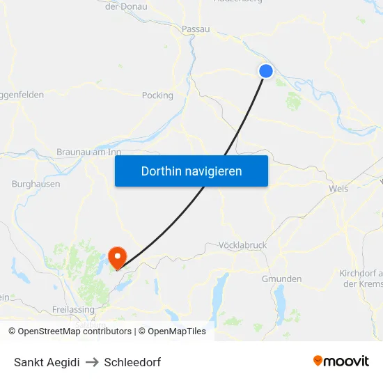 Sankt Aegidi to Schleedorf map