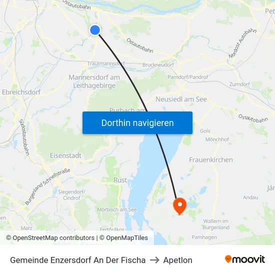 Gemeinde Enzersdorf An Der Fischa to Apetlon map