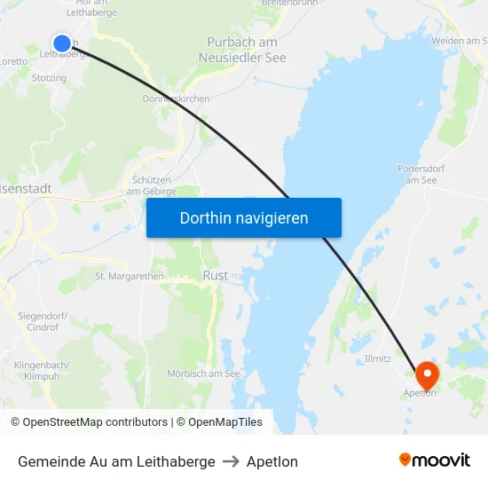 Gemeinde Au am Leithaberge to Apetlon map