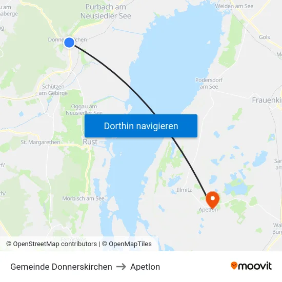 Gemeinde Donnerskirchen to Apetlon map