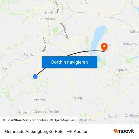 Gemeinde Aspangberg-St.Peter to Apetlon map