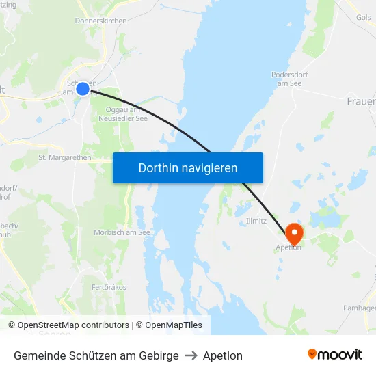 Gemeinde Schützen am Gebirge to Apetlon map