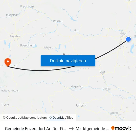 Gemeinde Enzersdorf An Der Fischa to Marktgemeinde Zirl map