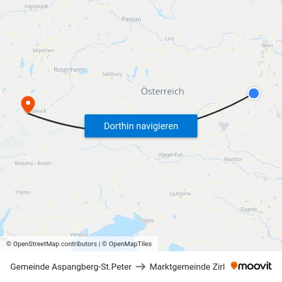 Gemeinde Aspangberg-St.Peter to Marktgemeinde Zirl map