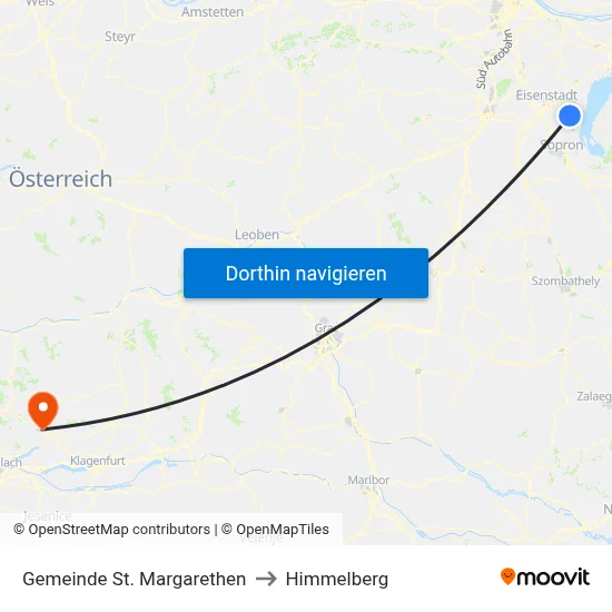 Gemeinde St. Margarethen to Himmelberg map