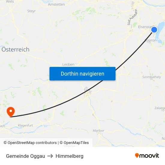 Gemeinde Oggau to Himmelberg map