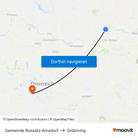Gemeinde Rossatz-Arnsdorf to Gröbming map