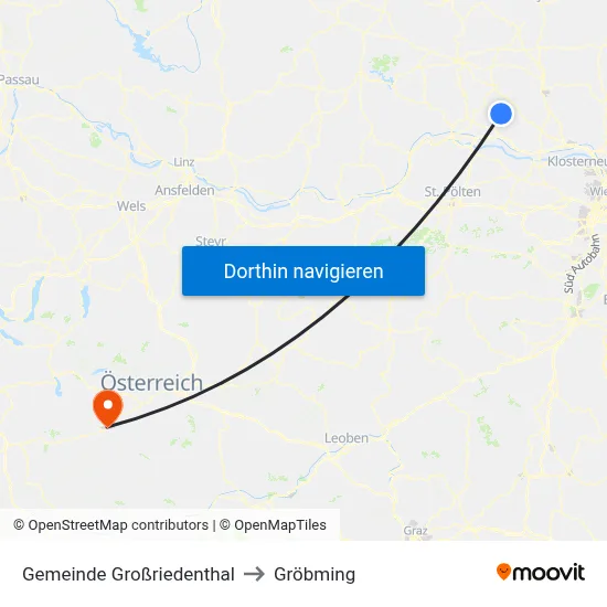 Gemeinde Großriedenthal to Gröbming map