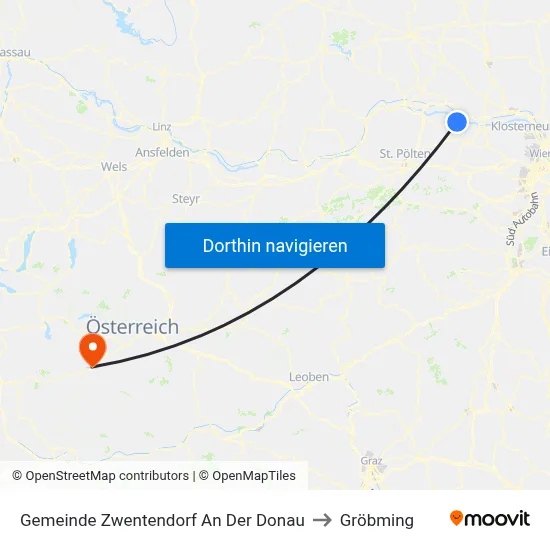 Gemeinde Zwentendorf An Der Donau to Gröbming map