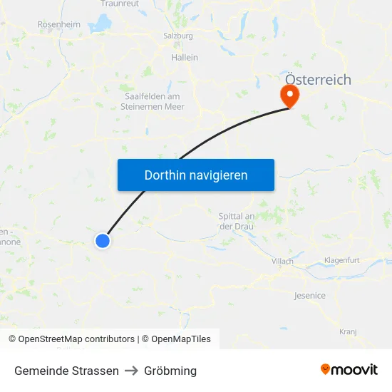 Gemeinde Strassen to Gröbming map